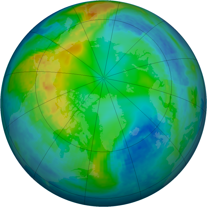 Arctic ozone map for 14 November 2001